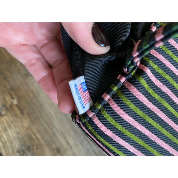 (Sold) VINTAGE Kate Spade Striped Mini Bucket Bag - Picture 7 of 9